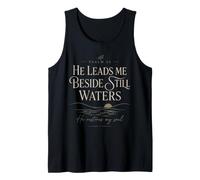 Psalm 23 He Leads Me Beside Still Waters Scripture Tank Top