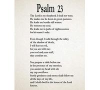 Psalm 23 Psalm 23 Print Psalm 23 Poster Bible Poster bible Print Bible Decor Bible Quote Psalm Quote Book of Psalms Bible Wall Art Christian (11 x 17, Ivory)