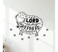 Psalm 23 the Lord is My Shepherd Vinyl Wall Decals 38x51.1cm Window Decals Black