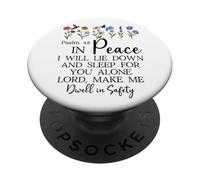 Psalm 4:8 I Will Lie Down and Sleep in Peace God Bible Verse PopSockets Adhesive PopGrip