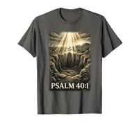 Psalm 40:1 Deliverance Christian Bible Verse Art T-Shirt