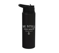Psalm 46:10 Be Still and Know Bible Verse Anchor Stainless Steel Insulated Water Bottle
