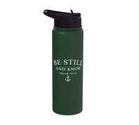 Psalm 46:10 Be Still and Know Bible Verse Anchor Stainless Steel Insulated Water Bottle