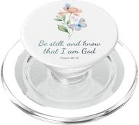 Psalm 46:10 Be Still & Know - Women Girls Butterfly (White) PopSockets PopGrip for MagSafe