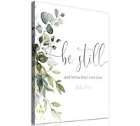 Psalm 46 10 Wall Art Be Still and Know That I Am God Print Bible Verse Pictures Modern Christian Poster Bible Quotes Canvas Wall Art Minimalist Botanical Prints Bible Scripture Artwork 16x24inch No