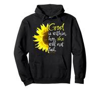 Psalm 46:5 God is Within Her She Will Not Fail Sunflower Pullover Hoodie