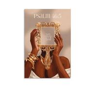 Psalm 46：5 Poster Art Wall Decor, Religious Christianity Room Wall Decor, Bible Art Unframe 12x18inch(30x45cm)