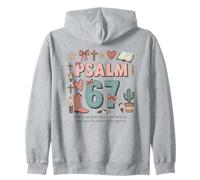 Psalm 67 Bible Verse Christian Spiritual Design Zip Hoodie