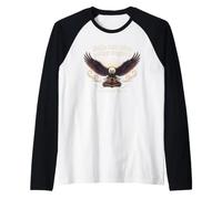 Psalm 91:4 Under His Wings I Am Safe Christian Eagle Raglan Baseball Tee