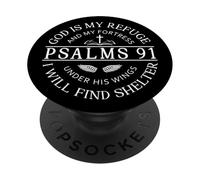 Psalm 91 - God Is My Refuge PopSockets Adhesive PopGrip