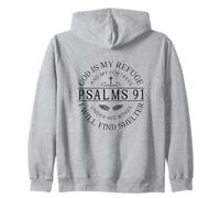 Psalm 91 - God Is My Refuge Zip Hoodie