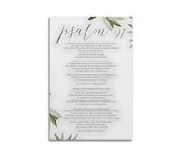 Psalm 91 Prayer ReligiousCanvas Poster Wall Art Poster for Room Living Room Study Aesthetics And DecorationUnframe-style 08x12inch(20x30cm)