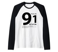 Psalm 91 Seven Inspirational Bible Verse Christian Raglan Baseball Tee