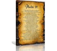Psalm 91 Wall Art Bible Verse Poster Framed Christian Wall Decor Prints Inspirational Scripture Pictures Painting Artwork 08x12 inches