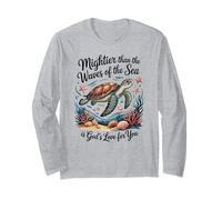 Psalm 93:1 - Mightier Than The Waves of The Sea Long Sleeve T-Shirt
