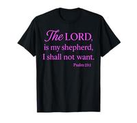 Psalm The Lord is My Shepherd Faith Scripture Bible Verse T-Shirt