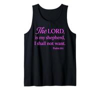 Psalm The Lord is My Shepherd Faith Scripture Bible Verse Tank Top