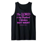 Psalm The Lord is My Shepherd Faith Scripture Bible Verse Tank Top