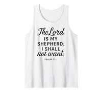 Psalm The Lord is My Shepherd Faith Scripture Bible Verse Tank Top