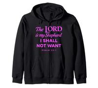 Psalm The Lord Is My Shepherd Faith Scripture Bible Verse Zip Hoodie