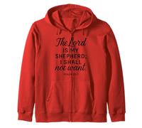 Psalm The Lord Is My Shepherd Faith Scripture Bible Verse Zip Hoodie