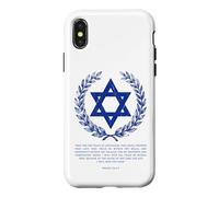 Psalms 122:6-9 Elegant Star of David Israel Bible Verse Case for iPhone X/XS