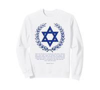 Psalms 122:6-9 Elegant Star of David Israel Bible Verse Sweatshirt