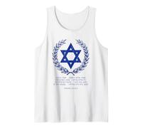 Psalms 122:6-9 Star of David Israel Bible Verse Hebrew Tank Top