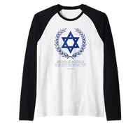 Psalms 122:6-9 Star of David Israel Bible Verse Hindi Raglan Baseball Tee