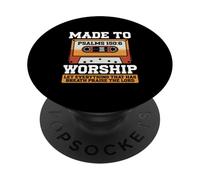 Psalms 150:6 Made To Worship Christian Music Lover Art PopSockets Adhesive PopGrip