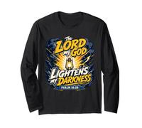 Psalms 18 29 Lord God Lightens My Darkness Catholic Bible Long Sleeve T-Shirt