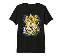 Psalms 18 29 Lord God Lightens My Darkness Catholic Bible Premium T-Shirt