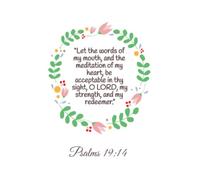 Psalms 19:14 Notebook: 120-page Lined Notebook