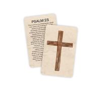 Psalms 23 Plastic Prayer Cards Bible Verse 5 Pack 3.4" x 2.1" The Lord is my Shepherd Teacher Gift Motivational Graduation Pocket Scripture