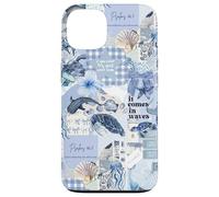 Psalms 46:5 Beachy Blue Coastal Coquette Preppy Collage Case for iPhone 13