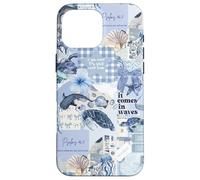 Psalms 46:5 Beachy Blue Coastal Coquette Preppy Collage Case for iPhone 16 Pro Max