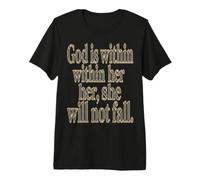 Psalms 46 5 God is Within Her She Will Not Fall Premium T-Shirt