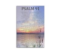 Psalms 91 Scripture Quote (1) Art Canvas Poster Bedroom Living Room Decoration Painting Unframe-style 24x36inch(60x90cm)