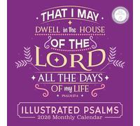 Psalms Calendar 2026 | 12" x 24" Inspirational Bible Word Art 12 Month Wall Calendar | Marble City Press | Illustrated Christian Words Art, Scripture, Psalm | 2026-2027 Calendar