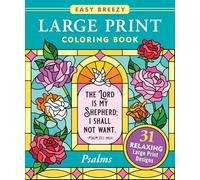 Psalms Large Print Coloring Book - Big and Simple Designs for All Ages