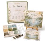 Psalms of Comfort & Strength Sea Glass Art Kits, Christian DIY Craft Kit with Inspirational Bible Verse Design, Be Still Sea Glass Art Kit, for Faith Home Decor Wall Arts
