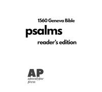 Psalms Readers Edition - 1560 Geneva Bible