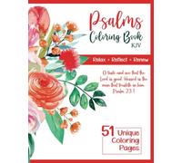 Psalms Scripture Coloring Book: 51 Custom Large Inspirational KJV Christian Bible Verses Coloring Pages For Adults and Teens