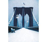 Psaris Productions Brooklyn Bridge New York Christmas Cards Boxed With Envelopes Set of 12 Holiday Cards And 12 Envelopes. Made in USA