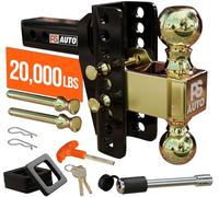 PSAUTO Electronics DJSA-UPOFN 020 Gooseneck Trailer Hitch, Gold, Compatible with Truck & RV, 20,000lbs Towing Capacity