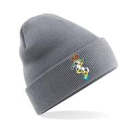 PSave Royal Electrical and Mechanical Engineers REME Insignia Mens Premium Embroidered Beanie Hat, Bob Hat British Army Military (Grey)