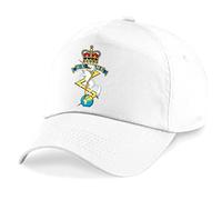 PSave Royal Electrical & Mechanical Engineers REME Insignia Embroidered Baseball Cap British Army Military Embroidery (White)