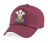 PSave Royal Welsh Insignia Embroidered Baseball Cap British Army Military Embroidery (Maroon)