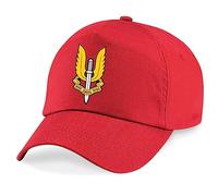 PSave SAS Special Air Service Who Dares Wins Special Forces Insignia Baseball Cap British Army Military Embroidery (Red)