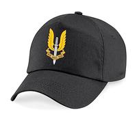 PSave SAS Special Air Service Who Dares Wins Special Forces Insignia Baseball Cap British Army Military Embroidery (Black)